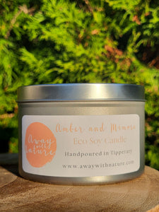 Amber & Mimosa Eco Soy Candle by AWN